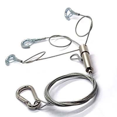 Suspensão Kit Hanging System Safety Hook do cabo da iluminação de painel do novo tipo com de três pés