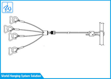 O sistema de suspensão de suspensão industrial 2 da cauda do canal de ar do jogo da ATAC/5mm cabografa o diâmetro
