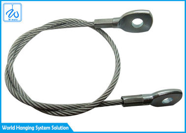 Corda de fio de aço inoxidável de alta elasticidade do cabo 4mm da segurança da mola de extensão da força com terminal do olho
