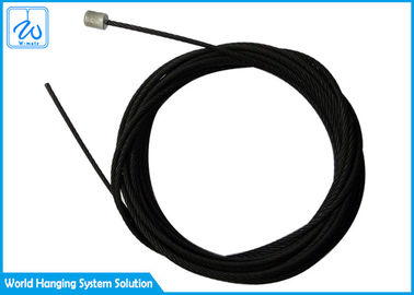 corda de fio inoxidável 7x7 do cabo da segurança da mola de extensão de 1.5mm pela extremidade cilíndrica fundida