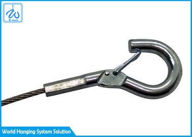 Estilingue de aço inoxidável personalizado da corda de fio com olho - terminal do gancho