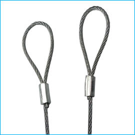 Estilingue 1.2mm 7x7 da corda de fio de aço com laço 1000mm para o cabo da segurança