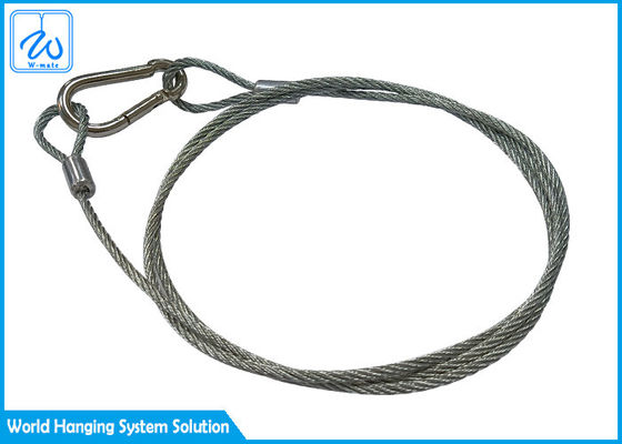 ampolas da paridade de Lanyard Safety Cable For Led da corda de fio 7*7 de aço de 2mm