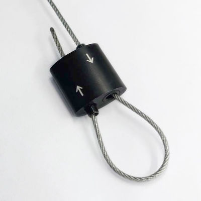 O sistema de suspensão do cabo do teto fácil remover o cabo de aço inoxidável dos aviões dá laços no prendedor