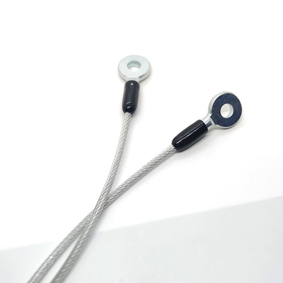 O PVC revestiu corrrentes de levantamento de aço transparentes Lanyard Cable Tether Safety Strap