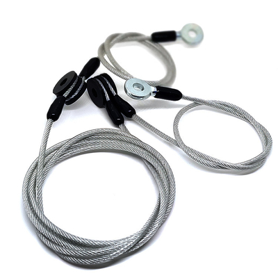 O PVC revestiu corrrentes de levantamento de aço transparentes Lanyard Cable Tether Safety Strap