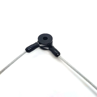 O PVC feito sob encomenda dos conjuntos da corda de fio revestiu Lanyard Cable Tether Safety Strap transparente