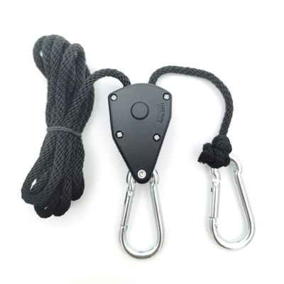 Chin Up Black Color o gancho 68kg/150lbs da corda do Metal Gear de 1/8 de polegada cresce o gancho de Rachet das luzes