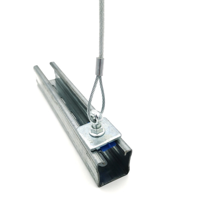 Sistema de apoio de suspensão da construção de aço do prendedor do cabo dando laços do fio para o canal do suporte do rolo