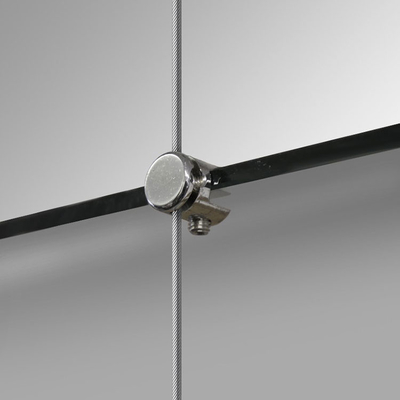 O quadro apoia sistemas de exposição varejos da parede dos encaixes de bronze de vidro do suporte isolador para 6mm Rod