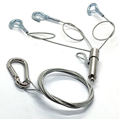 Potenciômetro ajustável da planta da corda de fio de aço que pendura Kit With Hook For Safety