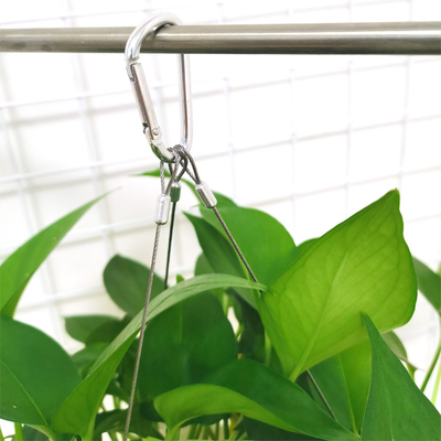 Encaixes de extremidade de aço inoxidável de alavanca do prendedor do cabo de fio da corda de fio do gancho do potenciômetro de flor para a cesta de suspensão da planta