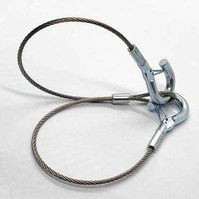 O jogo de alavanca 2MM da forma do gancho V galvanizou o estilingue de aço inoxidável do cabo da corda de fio com o gancho instantâneo para a iluminação