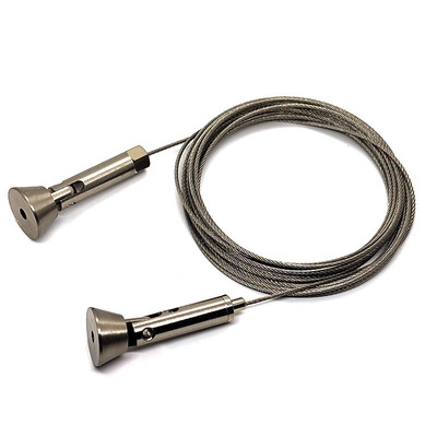 Kit de suspensão com cabo de guincho galvanizado corda de arame estilingue pinça ajustável fio para pendurar