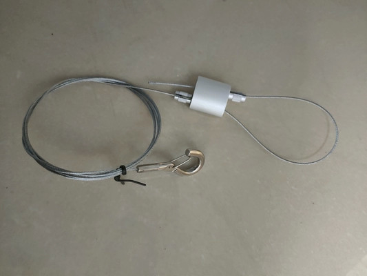 Kit de suspensão, pinça de loop de cabo e cabo de aço