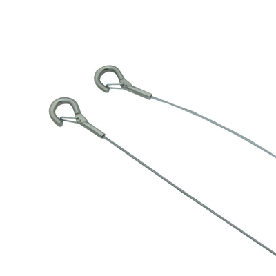 Sling de corda de arame de aço com gancho para iluminação e exibição pendurada