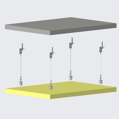 Suspensão com conector rígido e fixação de âncora de absorção