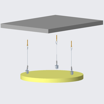Conectar o absorvedor com o kit de fio ajustável para o sistema de suspensão acústica do teto
