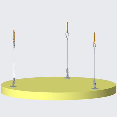 Conectar o absorvedor com o kit de fio ajustável para o sistema de suspensão acústica do teto
