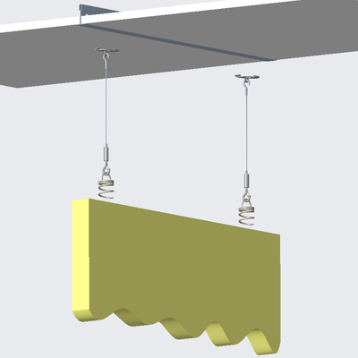 T Bar Twist Clip com fixação de ponta de barril para grelha de teto suspensa
