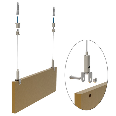 Componentes para painéis de teto absorventes de som