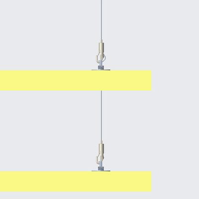 Fácil de ligar candelabro painel acústico kit de fio sistema de suspensão material de amortecimento de som