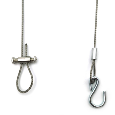 Kit de suspensão Gancho de agarrador de cabo para luz revestido de níquel para cabos suspensos