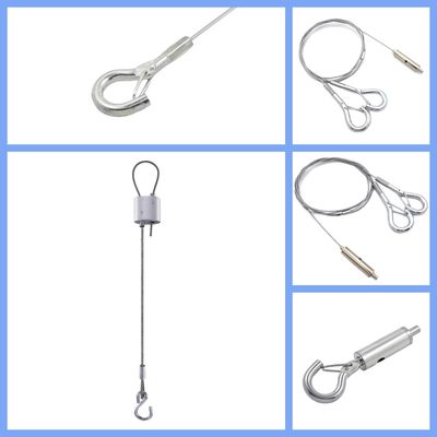 Kits de Laço de Cabo de Aço Inoxidável com Gancho para Sistemas de Suspensão por Fio