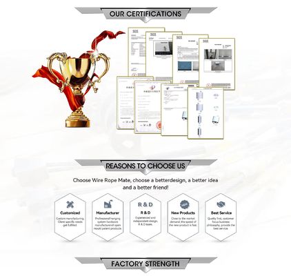Kits de Laço de Cabo de Aço Inoxidável com Gancho para Sistemas de Suspensão por Fio