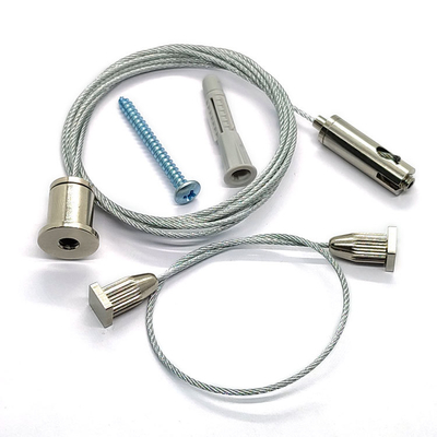 Kit de sistema de iluminação de telhado de arame suspensa de aço inoxidável