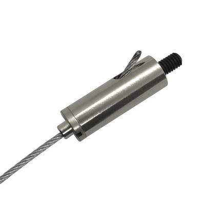 Grampo de cabo em aço inoxidável com rosca externa para organizador de teto suspenso, grampos de fixação de cabo de aço incluídos