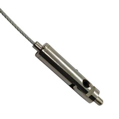 Grampo de cabo em aço inoxidável com rosca externa para organizador de teto suspenso, grampos de fixação de cabo de aço incluídos