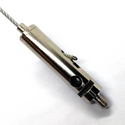 Grampo de cabo em aço inoxidável com rosca externa para organizador de teto suspenso, grampos de fixação de cabo de aço incluídos