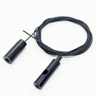 Kit de Suspensão de Cabo de Aço Revestido Preto Personalizado, Gancho de Suspensão de Teto de Alta Qualidade, Suprimento de Ferragens