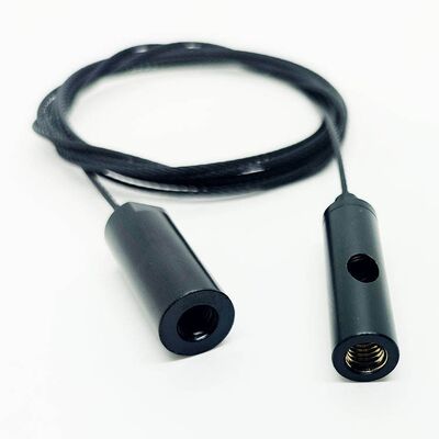 Kit de Suspensão de Cabo de Aço Revestido Preto Personalizado, Gancho de Suspensão de Teto de Alta Qualidade, Suprimento de Ferragens