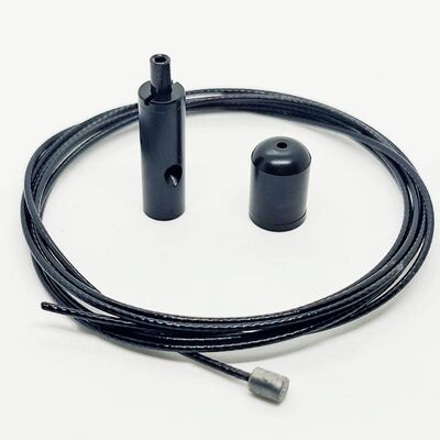 Kit de Suspensão de Cabo de Aço Revestido Preto Personalizado, Gancho de Suspensão de Teto de Alta Qualidade, Suprimento de Ferragens