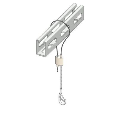 Adaptável de duas vias de arame em espiral de cabo agarradores de suspensão pendente kits de moagem de hardware de gancho de mola