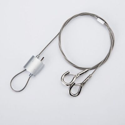 Adaptável de duas vias de arame em espiral de cabo agarradores de suspensão pendente kits de moagem de hardware de gancho de mola