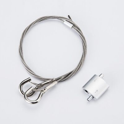 Adaptável de duas vias de arame em espiral de cabo agarradores de suspensão pendente kits de moagem de hardware de gancho de mola