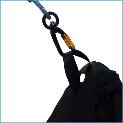 Ferramenta de segurança de bobina de mola metálica Lanyard Carabiner de alta durabilidade fácil de instalação Corda anti-queda para trabalho industrial ao ar livre