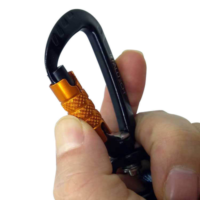 Ferramenta de segurança de bobina de mola metálica Lanyard Carabiner de alta durabilidade fácil de instalação Corda anti-queda para trabalho industrial ao ar livre