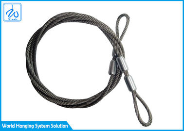 Corda de fio de aço inoxidável do cabo 3mm da segurança da mola de extensão do GV com extremidade do laço