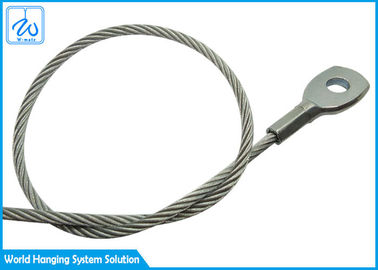 Corda de fio de aço inoxidável de alta elasticidade do cabo 4mm da segurança da mola de extensão da força com terminal do olho