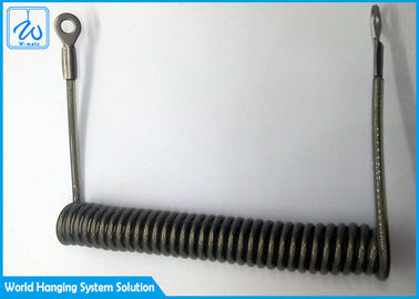 Impeça a corda de fio de aço inoxidável revestida plástica do cabo da segurança da mola de extensão da perda