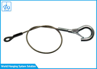 Estilingue de aço inoxidável personalizado da corda de fio com olho - terminal do gancho