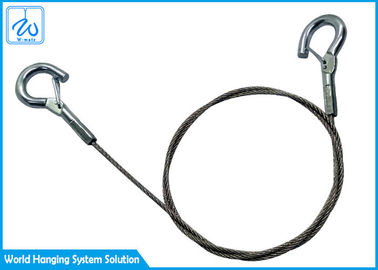 Estilingue de aço inoxidável de alta elasticidade 1/16 da corda de fio com o gancho de mola dobro