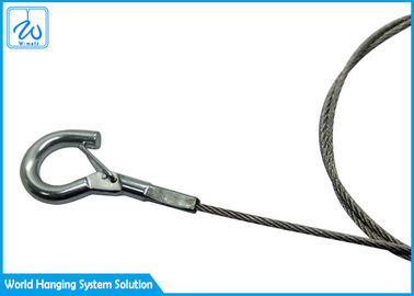Estilingue de aço inoxidável de alta elasticidade 1/16 da corda de fio com o gancho de mola dobro