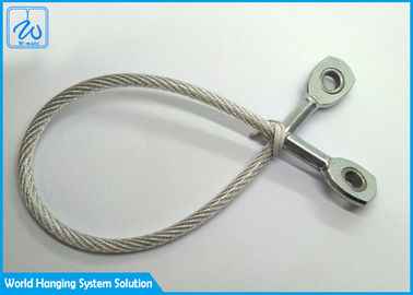 cabo revestido de nylon Keychains do Keyring de aço inoxidável da corda de fio 1x7