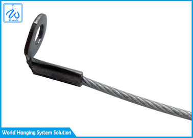 Corda de aço inoxidável personalizada da segurança dos encaixes 1.5mm da corda de fio do projeto com gancho