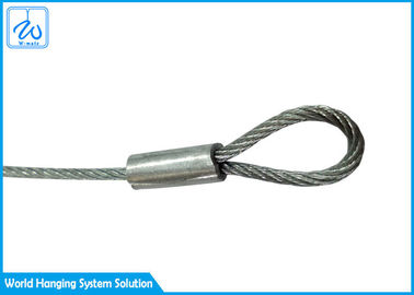 acessórios da corda de fio do fio do cabo da extremidade do laço de 1mm para a suspensão do teto